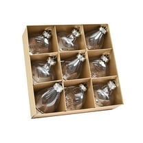 JoyMoreHome 9 Pcs Clear Christmas Ball Hanging Ornaments Set, Shatterproof Decorative Hanging Ornaments for Christmas Tree Home Wedding Party Office Decor