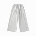 thumbnail image 7 of TOWED22 Girls' Straight Leg Sweatpants High Waisted Baggy Joggers Drawstring(Light Gray,8-9 Y), 7 of 7