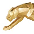 thumbnail image 5 of 18" x 6" Gold Polystone Cubist Leopard Sculpture, by CosmoLiving by Cosmopolitan, 5 of 14