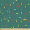 thumbnail image 2 of Fruits Fabric by the Yard Upholstery, Colorful Cherries on a Pale Petrol Blue Background, Decorative Fabric for DIY and Home Accents, Teal Multicolor by Ambesonne, 2 of 5