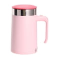 thumbnail image 1 of Vaso mezclador eléctrico de acero inoxidable, botella mezcladora de proteínas eléctrica automezcladora rosa, 1 of 9