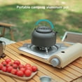 thumbnail image 5 of Hiroekza Camping Essentials Portable 800ML Lightweight Stainless Steel Camping Kettle And Portable Camp Tea Pot Ideal For Bushcraft And Outdoor Use Clearance, 5 of 9