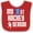 Red and White, variant on Inktastic My 1st Hockey Season Boys Baby Bib