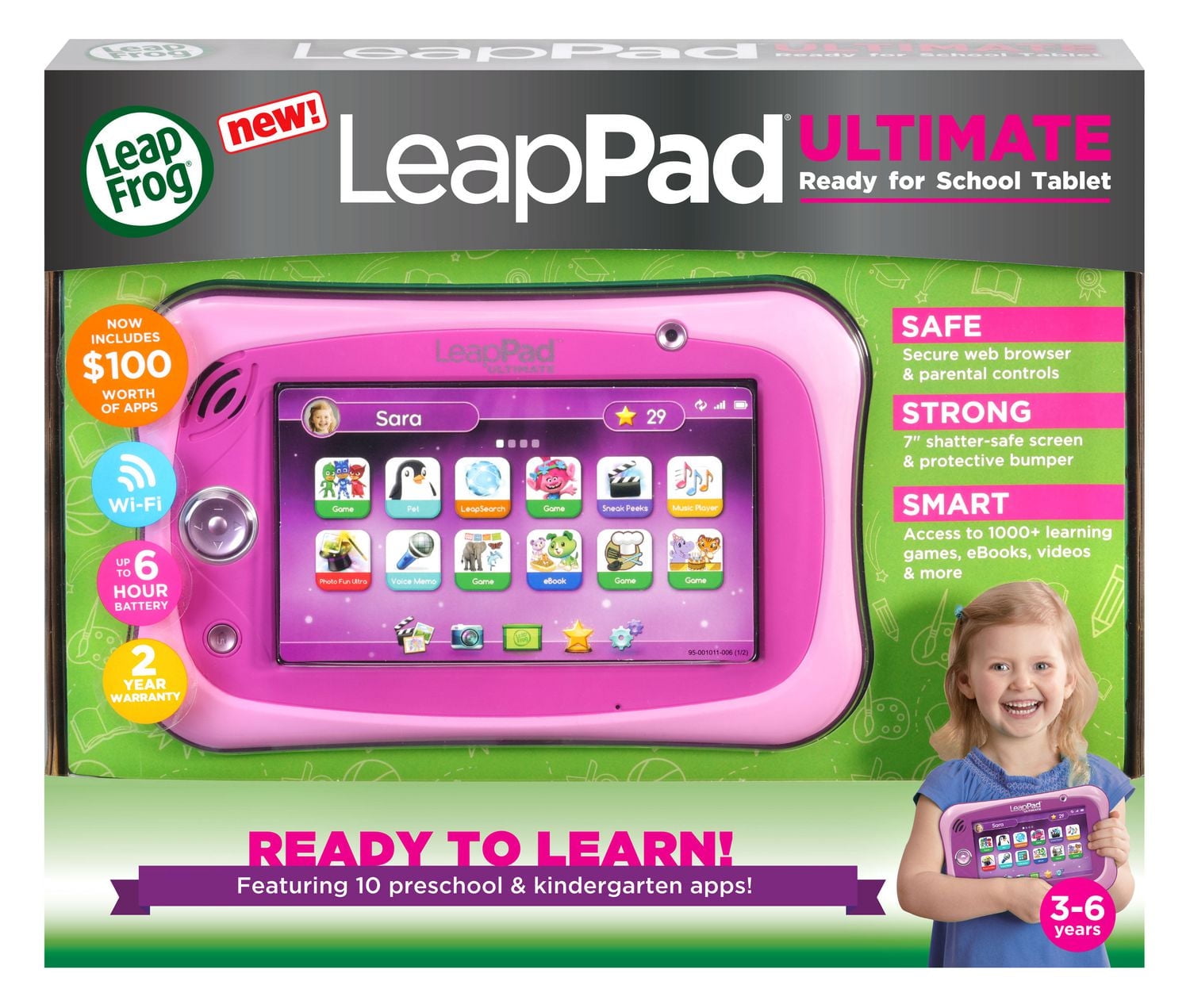 LeapFrog LeapPad Ultimate Ready for School Tablet - Version anglaise, 3 à 6 ans