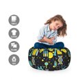 thumbnail image 2 of Storage Toy Bag Chair, Science Themed Biology Chemistry and Physics Protons Neutrons, Stuffed Animal Organizer Washable Bag, Small Size, Turquoise Yellow Black, by Ambesonne, 2 of 3