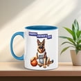 thumbnail image 3 of Happy Father's Day German Shepherd Playing Basketball with Best Dad Jersey 11oz Accent Two-tone Mug Alsatian Dog Lover Gifts Coffee Tea Cup - 13006, 3 of 5