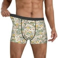 thumbnail image 2 of Cauagu Daisy Print Boxer Briefs for Men,Comfortable Breathable Men's Underwear Moisture Wicking Underpants -Small, 2 of 8