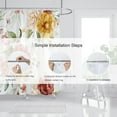 thumbnail image 6 of Pink Rose Shower Curtain, Yellow Floral Shower Curtain Set, Valentine Flower Shower Curtains for Bathroom, Waterproof Fabric with 12 Hooks, 72 x 72 Inches, 6 of 6