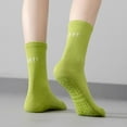 thumbnail image 4 of 3 Pair Combo Sale Anti Slip Crew Socks with Grip Soles and Ribbed Cuffs in Multiple Color Options - 3 pcs-G, 4 of 7