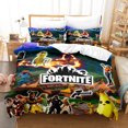 thumbnail image 1 of siniker Bedding Set Kids Quilt Cover 3D Cartoon Playing Bed Cover Set with Pillowcase and Zipper Closure, 1 of 2