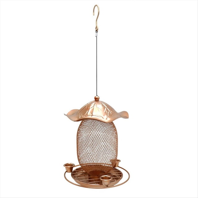 Comedero Colgante para Pájaros con Hoja de , Patio Exterior, Comedero Metálico para Pájaros una Prueba de Ardillas, Comedero para Pájaros