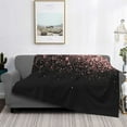thumbnail image 2 of Yiaed Rose Gold Glitter1 Print Blanket Throw Blanket Soft Cozy Flannel Blanket for Home Bed Sofa Couch Chair-80"x60", 2 of 6