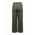 thumbnail image 3 of Women's Vintage Brown Wide Leg Pants With White Side Stripes, Button Zipper Pockets, Long Woven Fabric Trousers, Autumn Fashion Choice For Commute And Office, 3 of 5