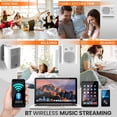 thumbnail image 5 of Pyle Pro-Active Wall-Mountable Bluetooth Speakers, Full Range Stereo Sound (White), 5 of 7