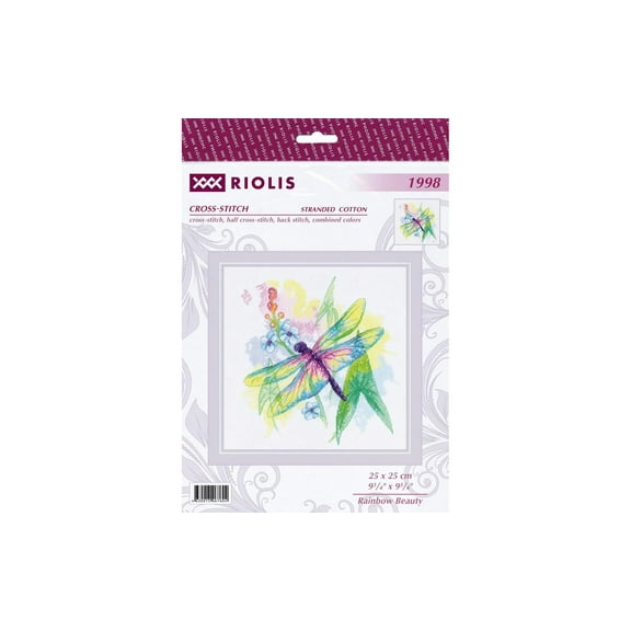 RIOLIS Counted Cross Stitch Kit 9.75"X9.75"-Rainbow Beauty (14 Count)