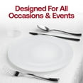 thumbnail image 7 of Smarty 7.5" White with Silver Rim Organic Round Disposable Plastic Salad Plates 120ct, 7 of 7