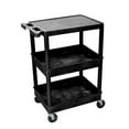 thumbnail image 1 of Luxor Flat Top and Tub Middle / Bottom Shelf Cart -Black, 1 of 4