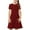 Red, variant on NJDVHB Summer Dress for Toddler,Toddler Girl Beach Dress,Girls Party Dress,Kids Casual Stripe Print Short Sleeve Stretchy A Line Dress,Blue,120