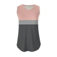 thumbnail image 5 of aidice Women's Cotton Tank Tops Sleeveless V Neck Tops Loose Comfy Summer Casual Daily Tanks Color Blocked, 5 of 7