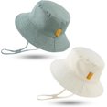 thumbnail image 1 of Cotton Baby Sun Hat Infant Toddler Boys Girls Bucket Hats Summer Sun Protection Kids Beach Caps, 1 of 5