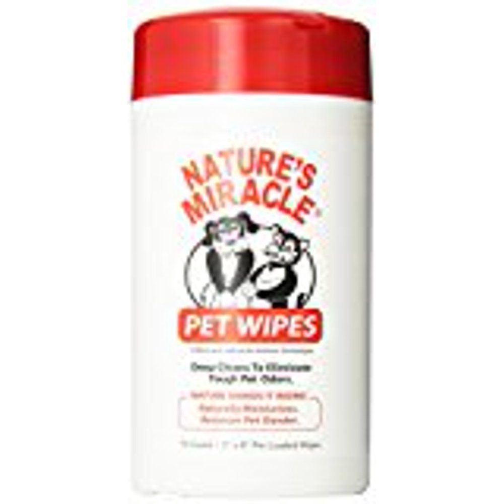 Nature's Miracle Pet Wipes for Dogs and Cats, 70 Count