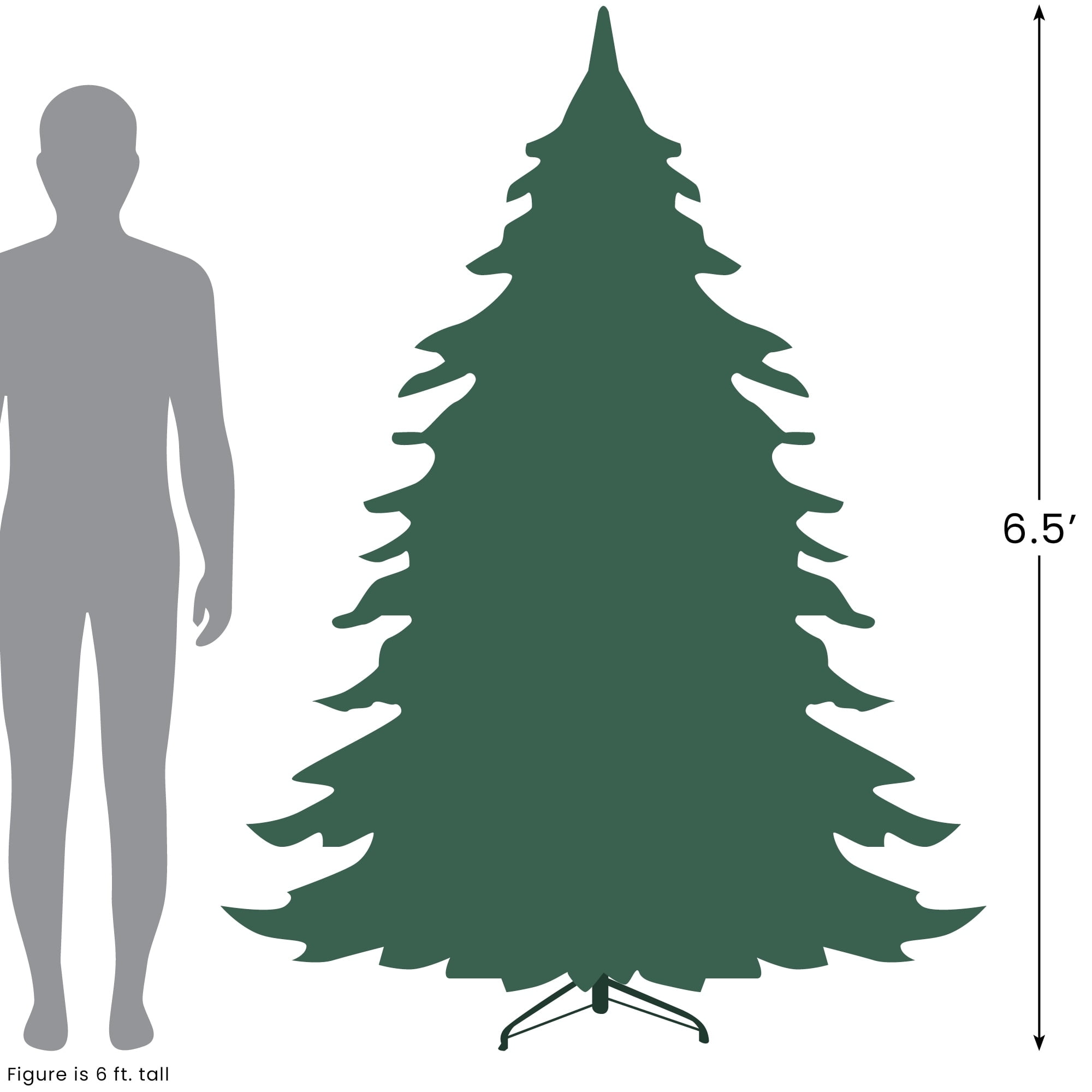 Northlight Multi-Color Prelit Incandescent Green Artificial Dunton Spruce Christmas Tree, 6.5'