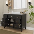 thumbnail image 4 of 48" Fully Assembled Single Bathroom Vanity with Engineered Stone Top, Ceramic Sink, Hand Paint, 4 of 10