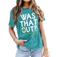 thumbnail image 2 of WEIWEN Pickleball Shirts for Women Pickleball Graphic T-Shirts was That Out Letter Printed Basic Tees Summer Short Sleeve Dressy Going Out Tops Sky Blue, XXL, 2 of 6