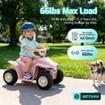 thumbnail image 3 of RT1 12V Kids Electric ATV Ride-On Toys ,8" Tires, Up to 80 Min Rechargeable Battery,Anti-Rollover, Age 3+, Pink, 3 of 10