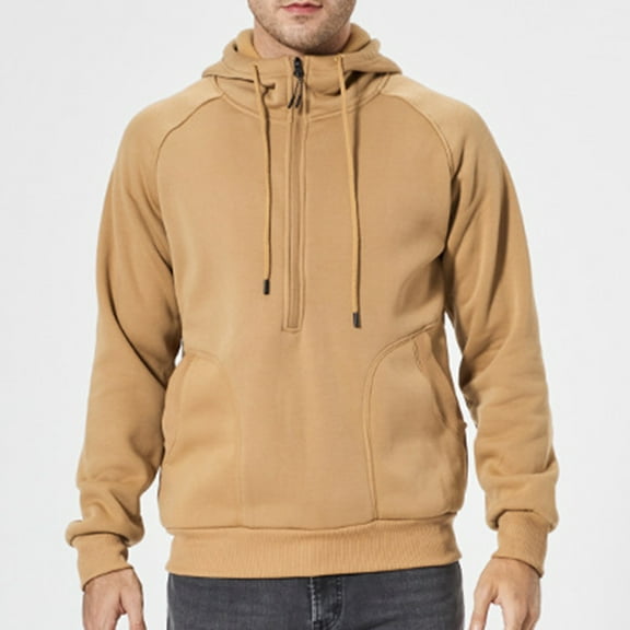 Futezty Men Loose Fit Heavyweight Zip Sweatshirt