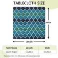 thumbnail image 2 of Blue Green Checkered Pattern Square Fitted Tablecloth with Elastic Edge,Square Table Cover,Washable Elastic Table Cover for Home Kitchen Party Decor 34"x34", 2 of 6