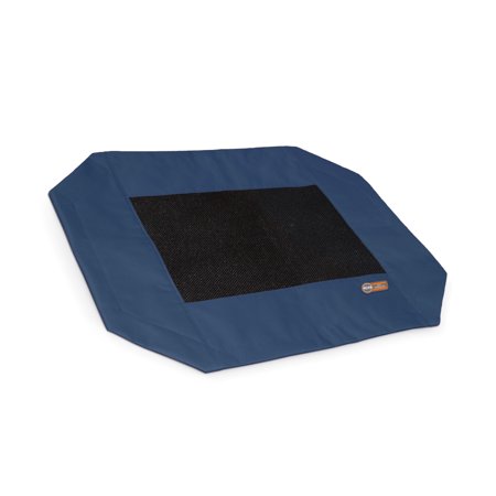UPC: 0655199634521 | K&H Pet Products Original Pet Cot Replacement Cover (Cot Sold Separately) Blue/Black Large 30 X 42 Inches
