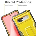 thumbnail image 3 of FITO For Google Pixel 7A Case, Rubber Shockproof Full-Body Phone Case with Kickstand (Yellow), 3 of 7