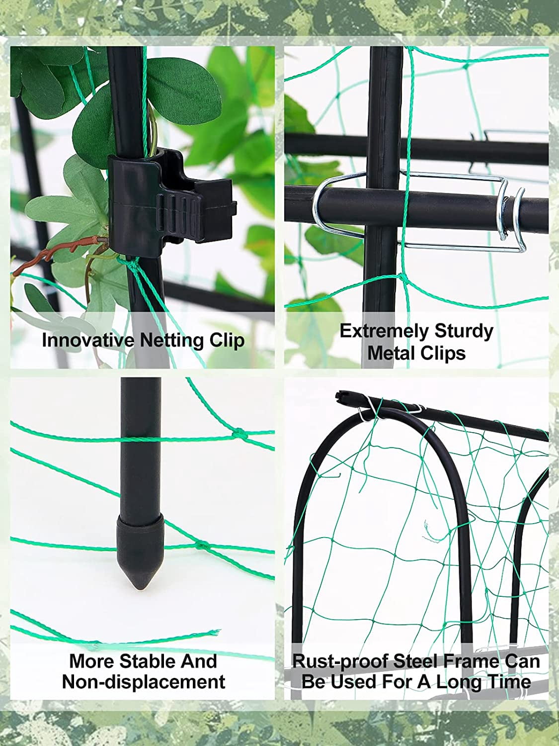 Kalolary 6x6 Feet Garden Trellis, Rustproof U-Frame Plant Support for Climbing Vegetables, Fruits, and Vines Ideal for Indoor & Outdoor Use