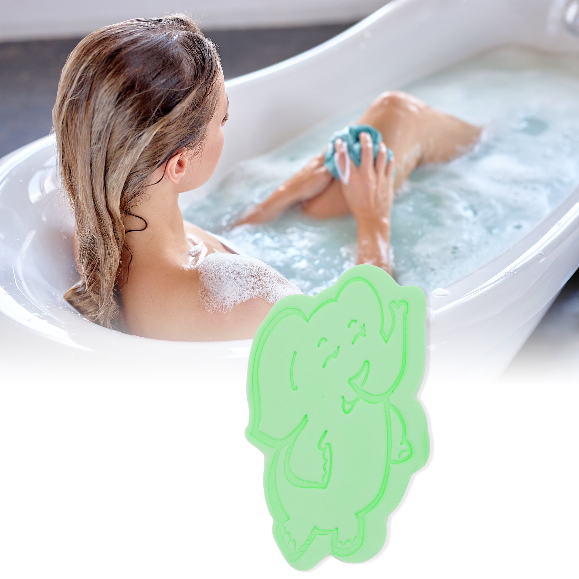 Unique Bargains Elephant Bath Sponge Body Scrubber 1 Pc Cyan