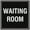 Black, variant on Signs ByLITA Square Waiting Room Sign - Easy Installation | Durable Material (Ivory/Dark Brown) - Small