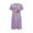 Purple, variant on WREESH Women's 4th of July T-Shirt Dress Oversized Short Chest Print Crew Neck Summer Comfort Blue