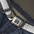 thumbnail image 2 of Buckle-Down Belt, Seatbelt Buckle Belt, Checker Black White Fade Out, Youth 22 to 32 Inches, 2 of 9