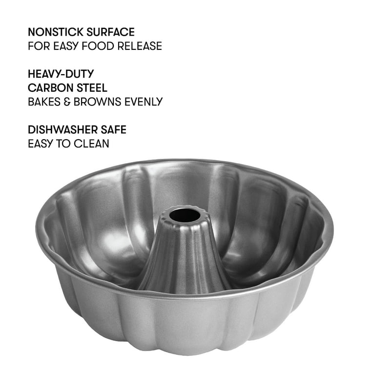 Baker's Mark Non-Stick Carbon Steel Fluted Bundt Cake Pan, 6 Cup Capacity -  8 1/4