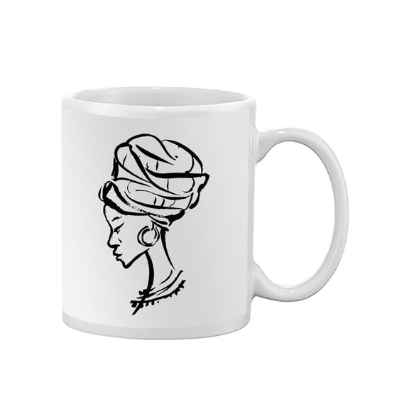 African Woman In Profile Mug - Image by Shutterstock,