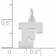 thumbnail image 2 of 10K White Gold Small Block Initial F Charm (18 X 12) Made In United States -Jewelry By Sweet Pea, 2 of 5