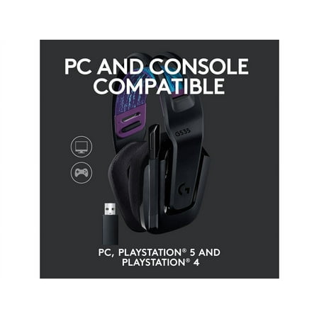 Logitech - G535 LIGHTSPEED Wireless Gaming Headset for PC, PS5, PS4 - Black