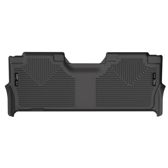 Husky Weatherbeater 2nd Row Floor Mat Fits 2017-2025 Ford F-150/F-250/F-350/F-450 SuperCrew/Crew Cab w/ Flat-Fold Storage Black 1 Pc
