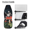thumbnail image 5 of Chririnla Stretch Fit Front Car Seat Cover for Interior Accessories Polyester Fabric Washable Car Front Seat Cushion, Skeleton Playing Guitar on Mushrooms Print, 5 of 11