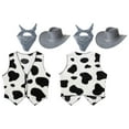 thumbnail image 5 of vastwit Cowboy Costume Kids Cowgirl Cosplay Outfits Cow Print Vest with Bandanna and Hat Set for Grey 14, 5 of 6