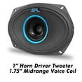 thumbnail image 4 of Bocina 6.x9 Cono Azul Plateado 1300w De Potencia By Steelpro Color Negro, 4 of 5