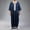 Navy, variant on Aueoeo Men's Robe Muslim Clothes Loose Fits Dresses Long Sleeve Casual Formal Dubai Thobe Ramadan Middle Islamic Cloth Shirt Gown