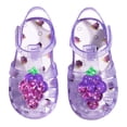 thumbnail image 3 of Girls Jelly Sandals Cute Cartoon Fruit Design Water Friendly Casual Sandals for Pool Beach Summer Outings and Outdoor, 3 of 6
