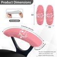 thumbnail image 6 of SCRAWLGOD Mother's Day 2 PCS Soft Office Chair Arm Slipcovers Stretchable Rotating Chair Arm Rest Cover Non-Slip Desk Chair Armrest Protector, Heart Butterfly Floral Pink, 6 of 6