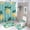 style-743, variant on 4 Pcs Shower Curtain Set with Rugs Toilet Lid Cover And Bath Mat Yellow Lemon Slices Waterproof Shower Curtain Lemon Slice Geometric Pattern for Bathroom Decor Set